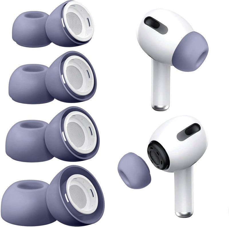 Vsagier 4 Pairs Replacement Ear Tips for AirPods Pro and AirPods Pro 2 with Noise Reduction Hole, Non-Slip Soft Silicone Ear Tips for AirPods Pro and Fit in The Charging Case(XS/S/M/L) - Image 1